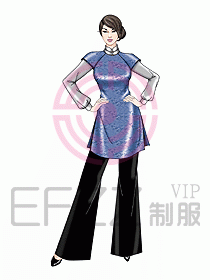 酒店中餐服務員制服設計929