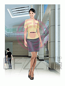 女短袖職業裝083