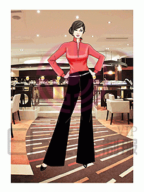 酒店西餐服務生制服551