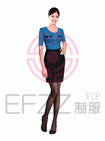 女職業裝短袖襯衫設計圖179