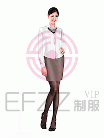 女職業裝長袖襯衫設計圖109