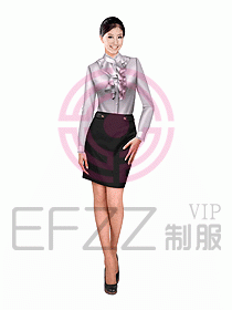 女職業裝長袖襯衫設計圖127