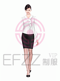 女職業裝長袖襯衫設計圖140