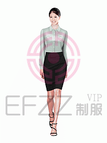 女職業裝長袖襯衫設計圖142