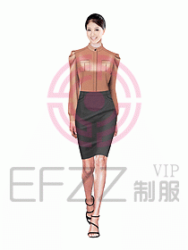 女職業(yè)裝長袖襯衫設(shè)計圖146