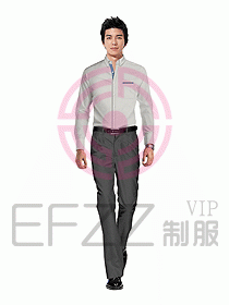 男職業裝長袖襯衫設計圖163
