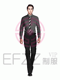男職業裝長袖襯衫設計圖219