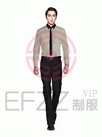 男職業裝長袖襯衫設計圖232