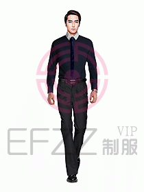 男職業裝長袖襯衫設計圖244