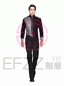 男職業裝長袖襯衫設計圖245