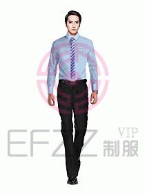男職業裝長袖襯衫設計圖253
