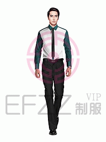 男職業裝長袖襯衫設計圖257