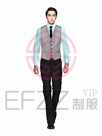 男職業裝馬夾設計圖070