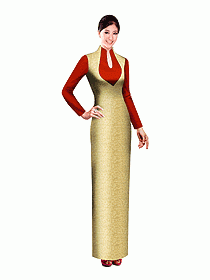 中餐咨客服裝設計效果圖527