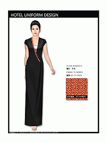 中餐咨客服裝設計效果圖538