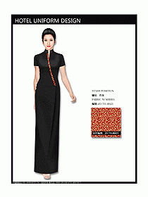 中餐咨客服裝設計效果圖539