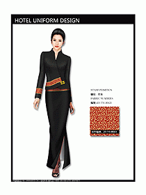 中餐咨客服裝設計效果圖542