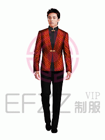 中餐服務員服裝設計效果圖1046