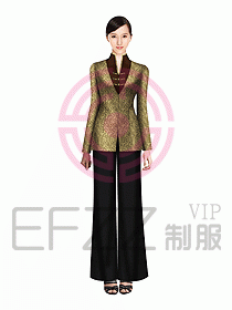 中餐服務員服裝設計效果圖1057