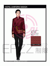 中餐服務(wù)員服裝設(shè)計(jì)效果圖1069