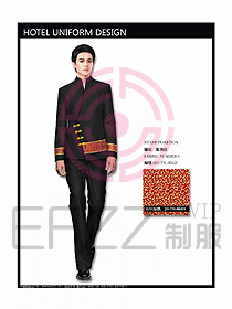 中餐服務員服裝設計效果圖1073