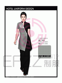 中餐服務員服裝設計效果圖1081