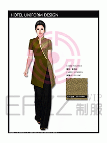 中餐服務(wù)員服裝設(shè)計(jì)效果圖1085
