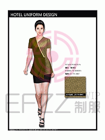 中餐服務員服裝設計效果圖1087