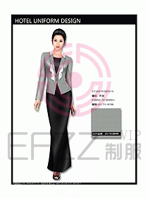 西餐咨客服裝設(shè)計(jì)效果圖301