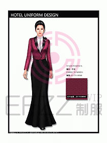 西餐咨客服裝設計效果圖303