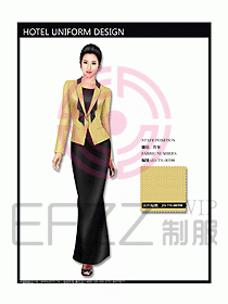 西餐咨客服裝設(shè)計(jì)效果圖304