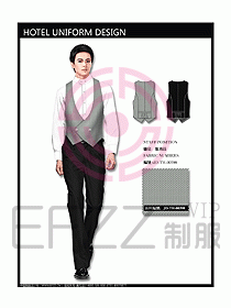 西餐服務員制服設計效果圖703