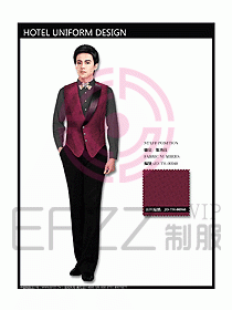 西餐服務員制服設計效果圖705