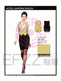 西餐服務員制服設計效果圖710