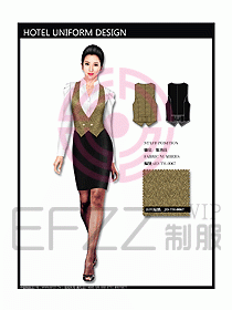 西餐服務員制服設計效果圖714