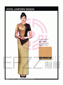 中餐咨客服裝設計效果圖556