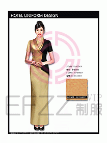 中餐咨客服裝設計效果圖557
