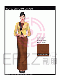 中餐咨客服裝設計效果圖559