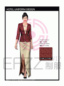 中餐咨客服裝設(shè)計(jì)效果圖561