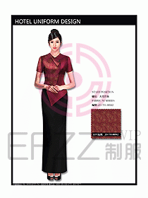 中餐咨客服裝設計效果圖550