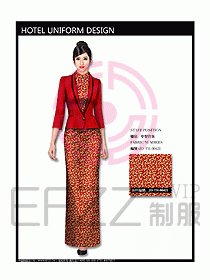 中餐咨客服裝設計效果圖555