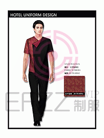 中餐服務員制服設計效果圖1089