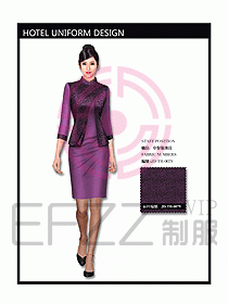 中餐服務員制服設計效果圖1096
