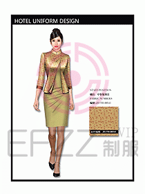 中餐服務(wù)員制服設(shè)計(jì)效果圖1100
