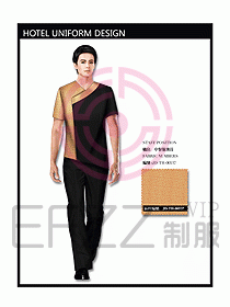 中餐服務員制服設計效果圖1103