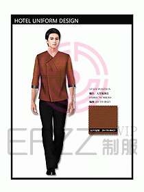 中餐服務員制服設計效果圖1108