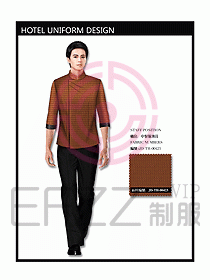 中餐服務員制服設計效果圖1110