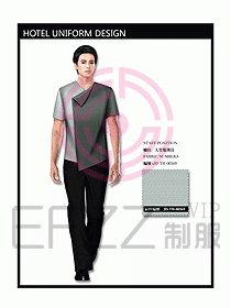 中餐服務員制服設計效果圖1117