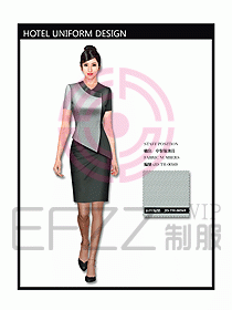 中餐服務員制服設計效果圖1120