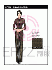 中餐迎賓制服設計效果圖565